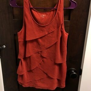 Loft Burnt Orange Tank Top